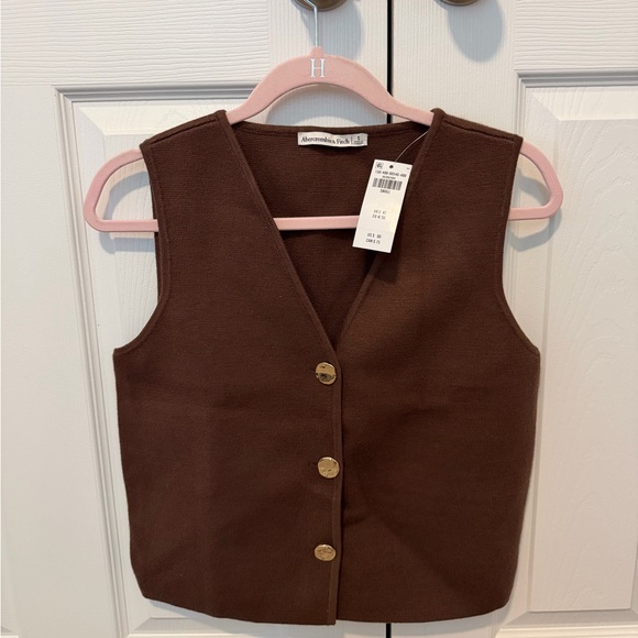 Abercrombie LuxeLoft V-Neck Vest - Picture 2 of 5